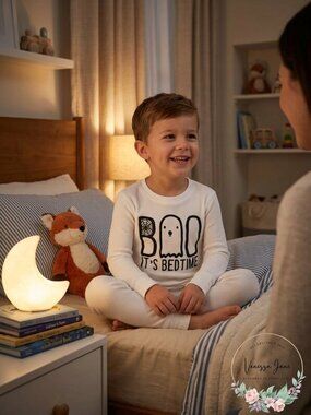 Carter's  Kids Boo! Its Bedtime Snug-Fit Long-Sleeve Pajama Top/4T/White